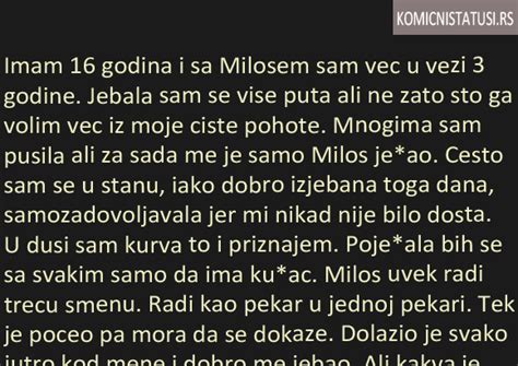 gej erotske price bosna  sam da cu se ugusiti od one hrane jer nikako nije htela da prodje kroz grlo