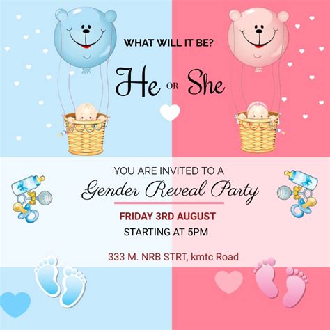 gender reveal flyer maker  $4