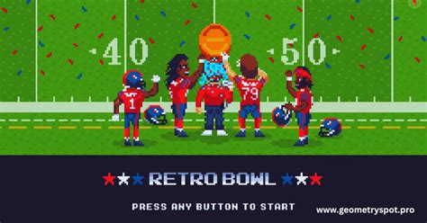 geometry spot retro bowl  Retro Bowl is a soccer game in the USA style