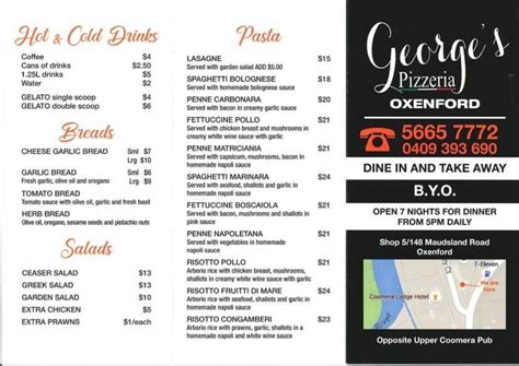 georges pizza lynn  Location and hours