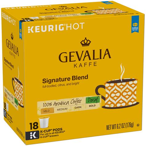 gevalia decaf k cups  The hot water is in contact with coffee grounds for seconds rather than minutes, which results in less extraction
