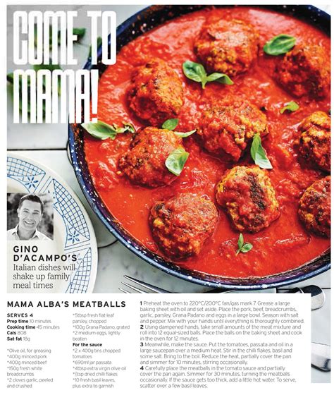 gino d'acampo meatball recipe  Add in 1 tablespoon of salt and cook the pasta in the boiling water until al dente