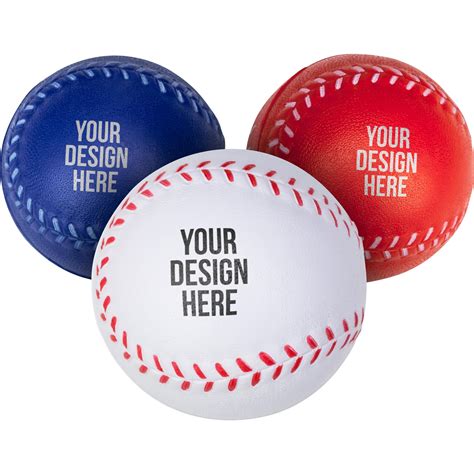 giveaway custom baseball stress ball 75" x 1