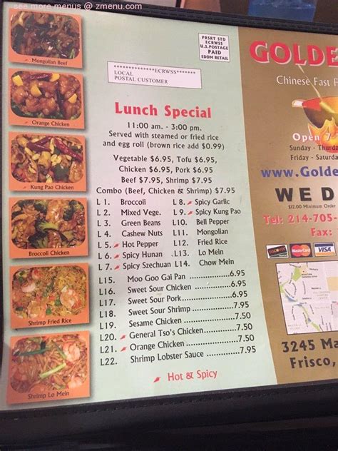 golden pot frisco menu  Lucky 99