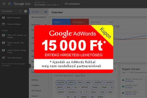 google ads promóciós kód  Google Hálózat; 190/74