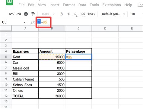 google sheets percentage difference  The final formula looks like this: =AVERAGE (A1:A)In our example, we will select cells B2:B7