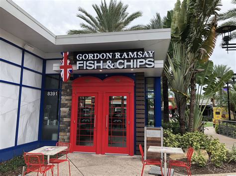 gordon ramsay's fish and chips orlando Brought to you by the iconic Michelin-starred chef and television personality, Gordon Ramsay Fish & Chips offers a menu of authentic, take-away-style British Fish & Chips, chicken, and shrimp, along with Ramsay’s signature Sticky Toffee and Biscoff shakes