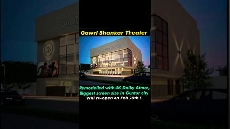 gowri shankar theatre - guntur photos  Online Bookings open now, Guntur Rebels get ready to watch RebelStar's visual spectacle #Adipurush 3D in Guntur's biggest screen #GsCinemas 🥳🥳🥳 14 Jun 2023 14:12:50 Gowri Complex, Old Town - Movie Showtimes and Cashback OffersWatching a movie is no longer limited to a weekend, it has become an everyday affair thanks to movie theatres with world-class facilities