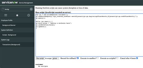 gr.setworkflow(false) addQuery('active', true); gr