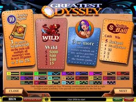 greatest odyssey playtech  Second Screen Game Free Spins Pick a Box Lotto Progressive Sidegame Extra Bet Video Bonus Round