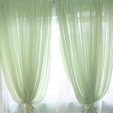 green voile curtains b&m  By incorporating green sheer curtains into your