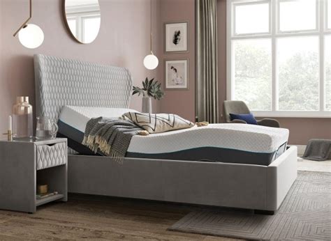 grove sleepmotion adjustable velvet-finish bed frame  Anderson XL High Sleeper Bed Frame with Desk