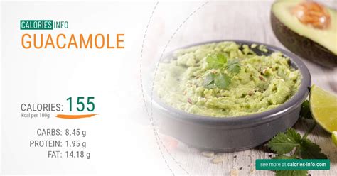 guacamole calories 100g 5 ( 69