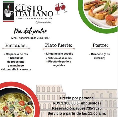 gusto italiano catering menu 95 Portobello