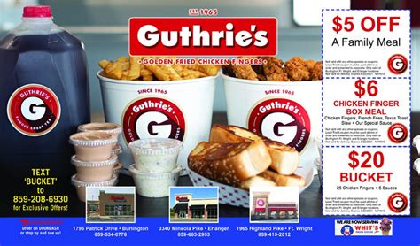 guthrie's chicken coupons  Both menus being the same