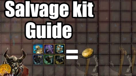 gw2 salvage kits  I am similar to this but I also have the runecrafter salvage kit so my list goes as follows: 1