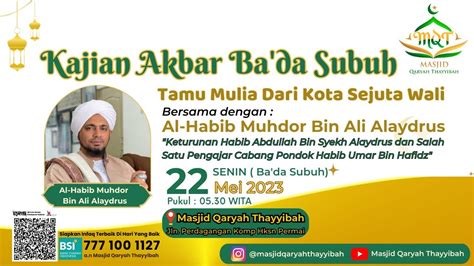 habib muhdor bin ali alaydrus  Dia adalah Habib Muhammad bin Husein bin Zainal Abidin bin Ahmad Alaydrus yang ketika lahir ia diberi nama Muhammad Masyhur