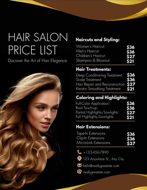 haircode salon price list 2023  200