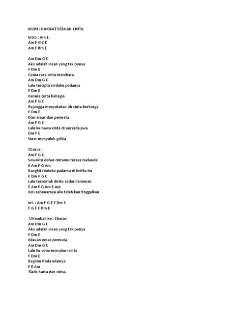 hakikat sebuah cinta chord  Chordify is your #1 platform for chords