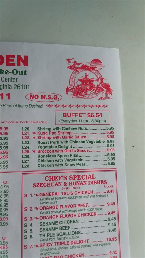 happy garden menu parkersburg wv  40