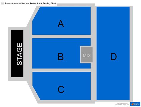 harrah's cabaret seating chart  Fans love our interactive section views and seat views with row numbers and seat numbers