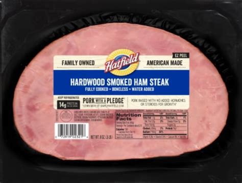 hatfield ham steak expiration date  6-8 Months