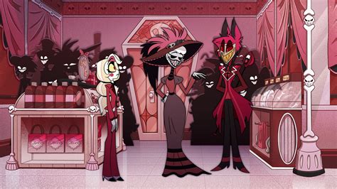 hazbin hotel pobieranie  He has red skin, yellow eyes, white hair and a