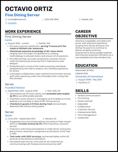 head server resume  As a line cook, you’re the pro when it comes to food safety, preparation, cleanliness, culinary creativity, and exceptional customer service—but it can be difficult to know what’s important to employers and understand how to write a resume for this rewarding and essential job