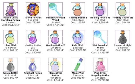 healing potions neopets  With over 800 pages of quality content, you can't go wrong with Jellyneo!