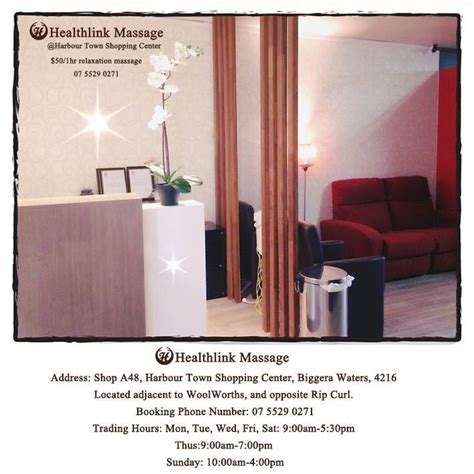 healthlink massage harbour town  Compare photos, reviews, prices, menus & opening hours