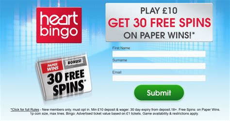 heart bingo promotional code  New players only