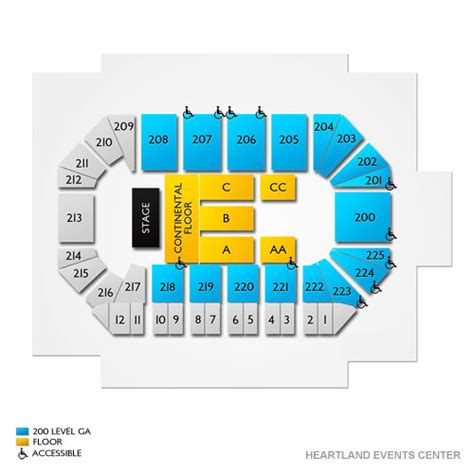 heartland event center seating chart  Theater 300 W 12th St