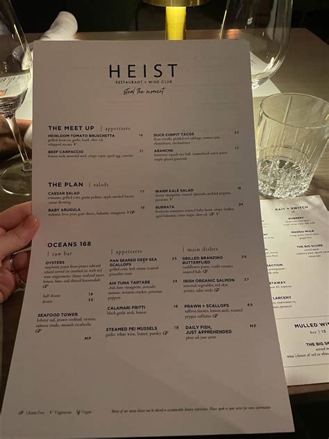 heist restaurant kingston menu  Heist Steakhouse