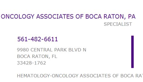 hematology oncology associates boca raton fl  Hospital affiliations include Bethesda Hospital West