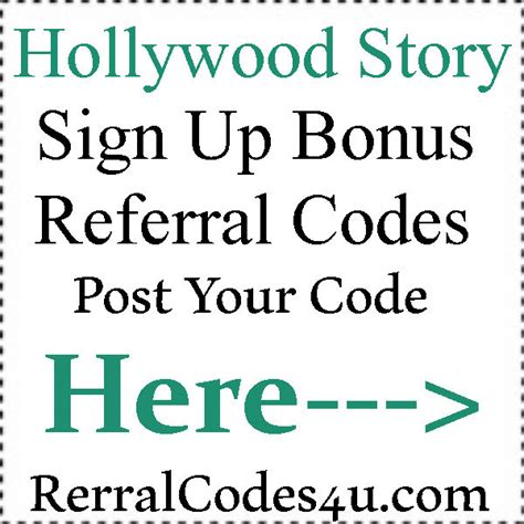 hollywood referral code Referral Codes