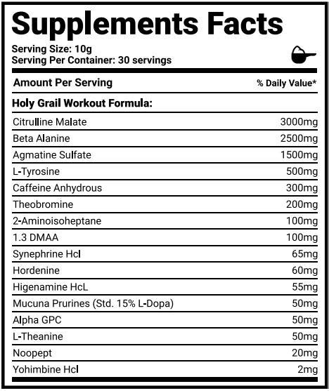 holy grail pre workout  Additionally, Cialis can cause flushing of the skin