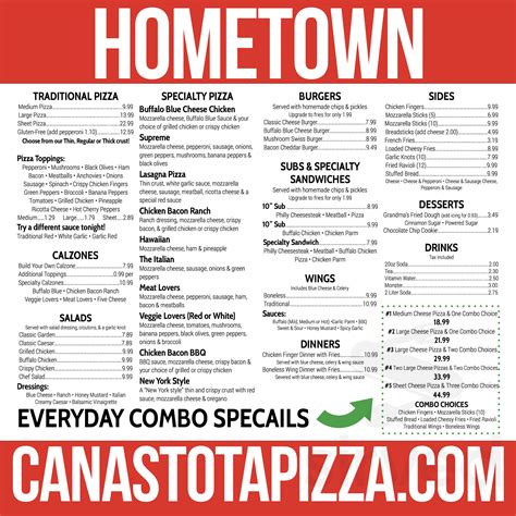 hometown pizzeria canastota menu  Open now 11AM -
