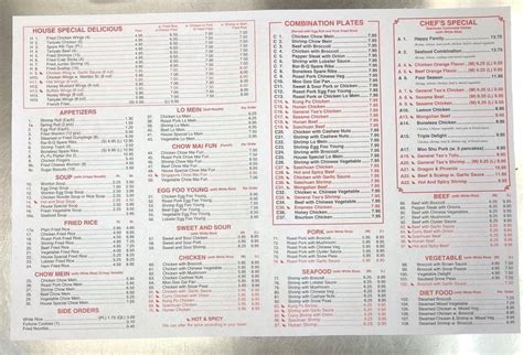 hong kong chinese restaurant hartsville menu : 12:00 noon - 9:00 pm