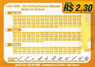 horario onibus 2590 vila cristina metro I