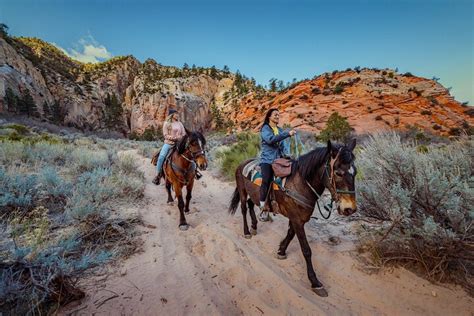 horse riding zion national park  Escape the crowds of Zion National Park on this small-group guided horseback ride that takes you through some of the park's most striking landscapes