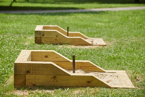 horseshoe pit cover  The standard play consists of 2 stakes 40 feet apart, however you can play with just one stake and draw a line at whatever distance you wish to play