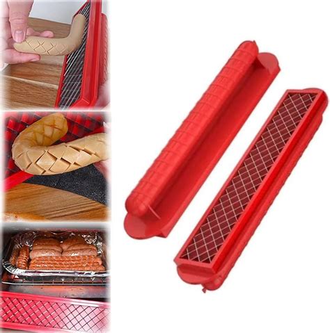 hot dog criss cross cutter  And you can add condiments, cheese, ketchup in the slots for a delicious hot dog