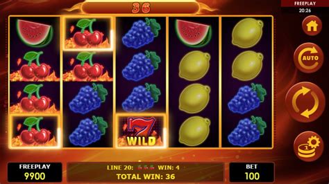 hot fruits 100 demo  The game's background is red-hot, with flames burning at the edges of the screen