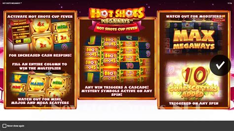 hot shots megaways echtgeld It also has an unusual set of features, so before all you Word Cup fans set down to play Hot Shots Megaways for free or for real money, our slots mini review shall explain everything