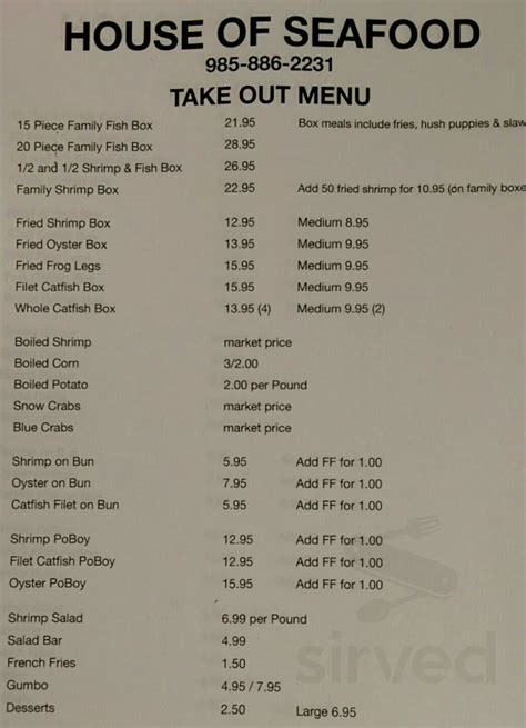 house of seafood in bush louisiana House of Seafood Buffet, 81790 Hwy 21, Bush, LA 70431, United States, Mon - Closed, Tue - Closed, Wed - Closed, Thu - 4:00 pm - 9:00 pm, Fri - 4:00 pm - 9:00 pm, Sat - 3:00 pm - 9:00 pm, Sun - Closed