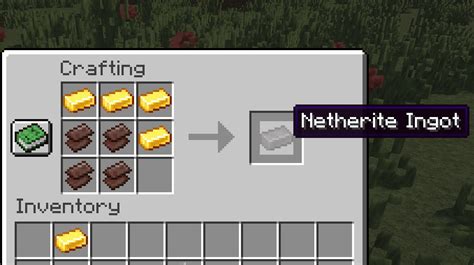 how much netherite scrap for an ingot  Next, place four of each ingot on the Crafting Table