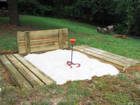 how to build a backyard horseshoes game pit  M