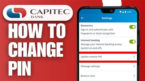 how to change bank pin on capitec app  d