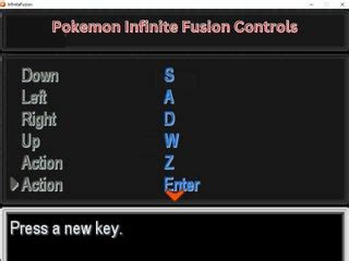 how to change controls pokemon infinite fusion  374