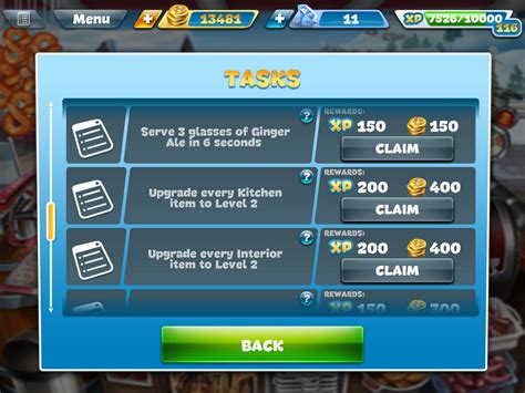 how to complete a task in cooking fever  Complete Achievements and Tasks